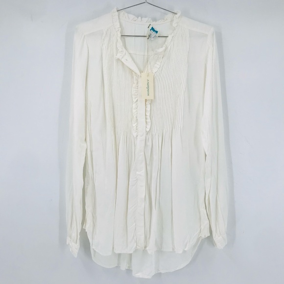Sundance Long Sleeve Button Down White Size XS - Picture 1 of 8